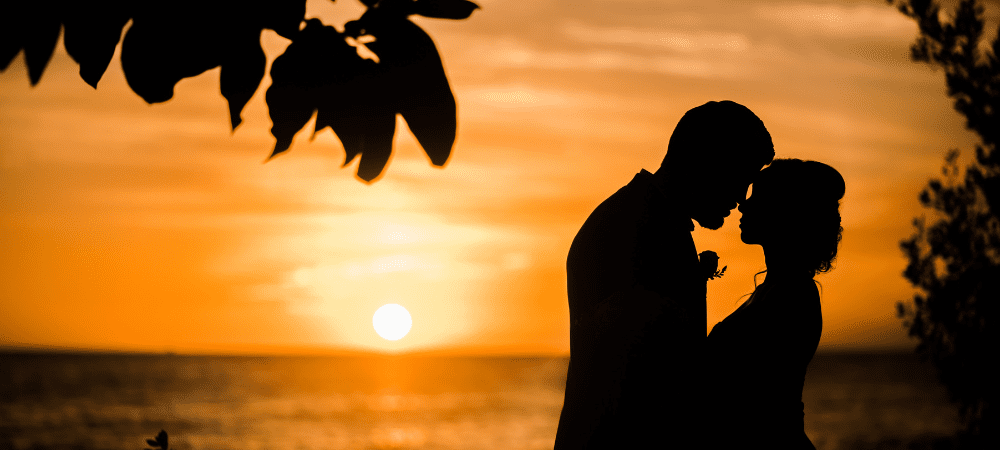 married couple during sunset in La Romana