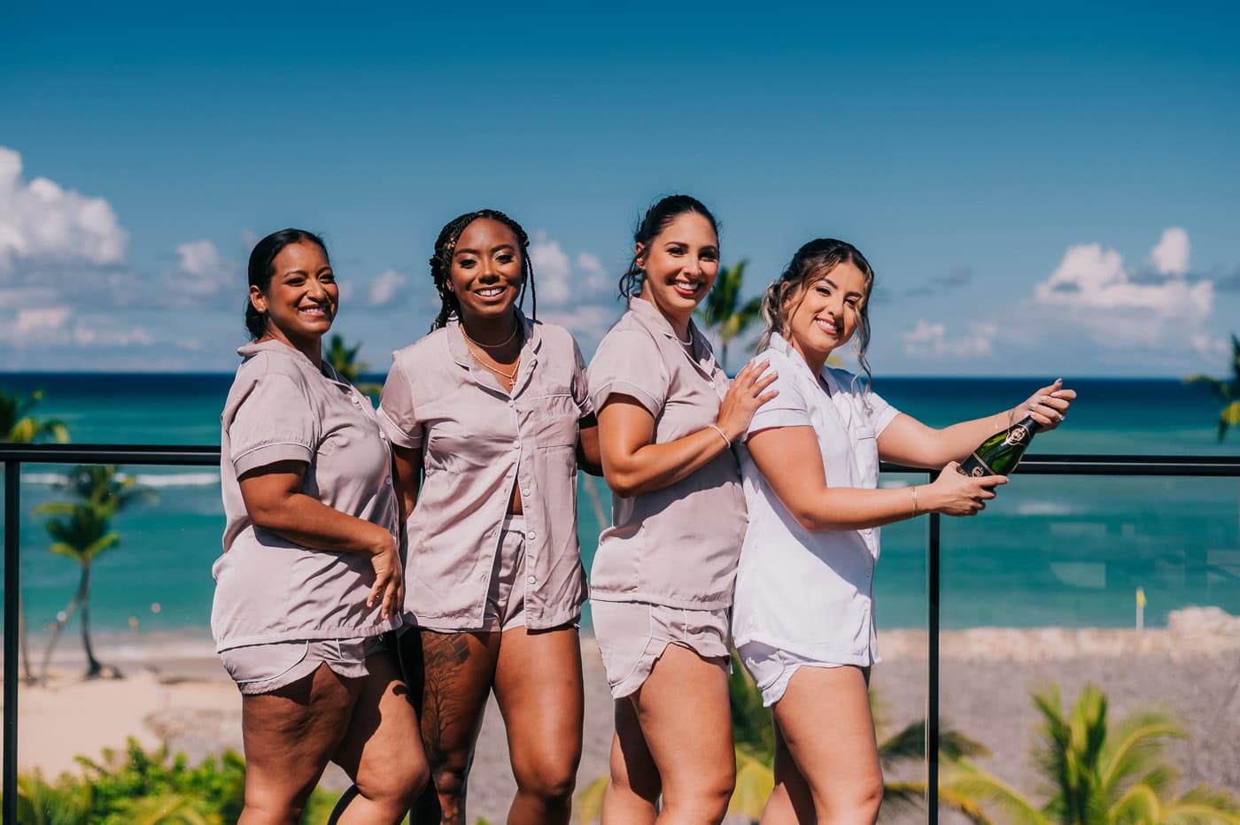 bridesmaids at Punta Cana resort wedding