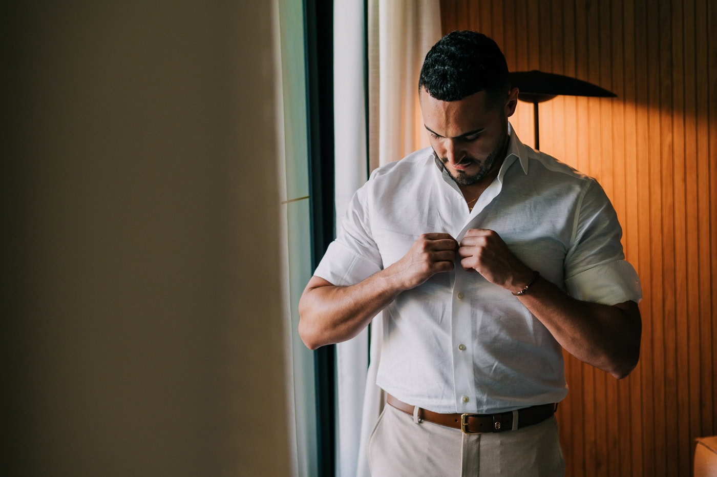 groom getting ready in Punta Cana