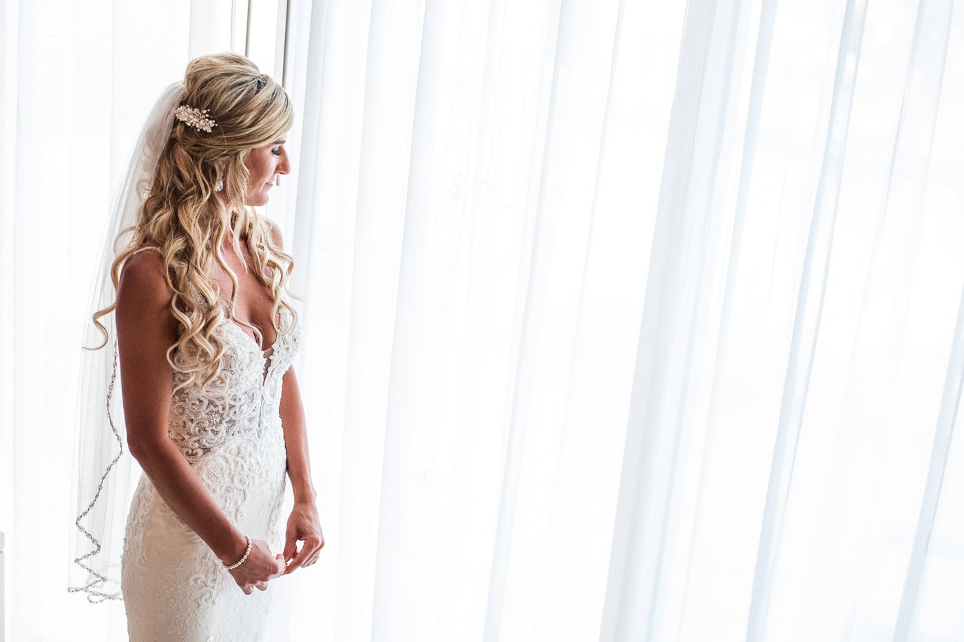 bride in Punta Cana before wedding