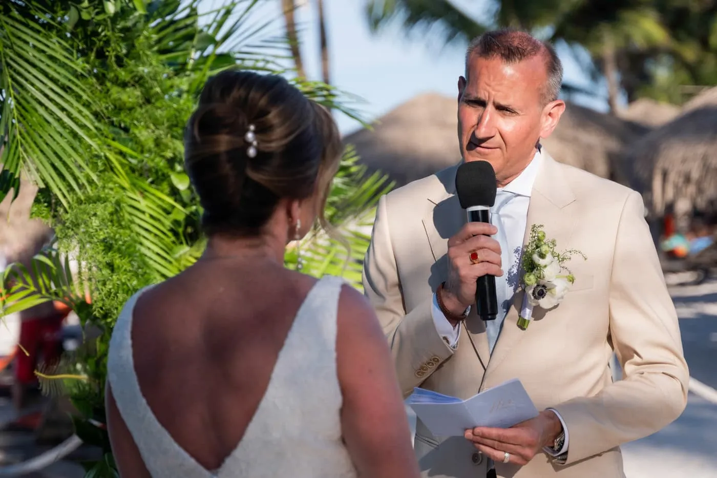 Paul wedding vows Lopesan Costa Bavaro