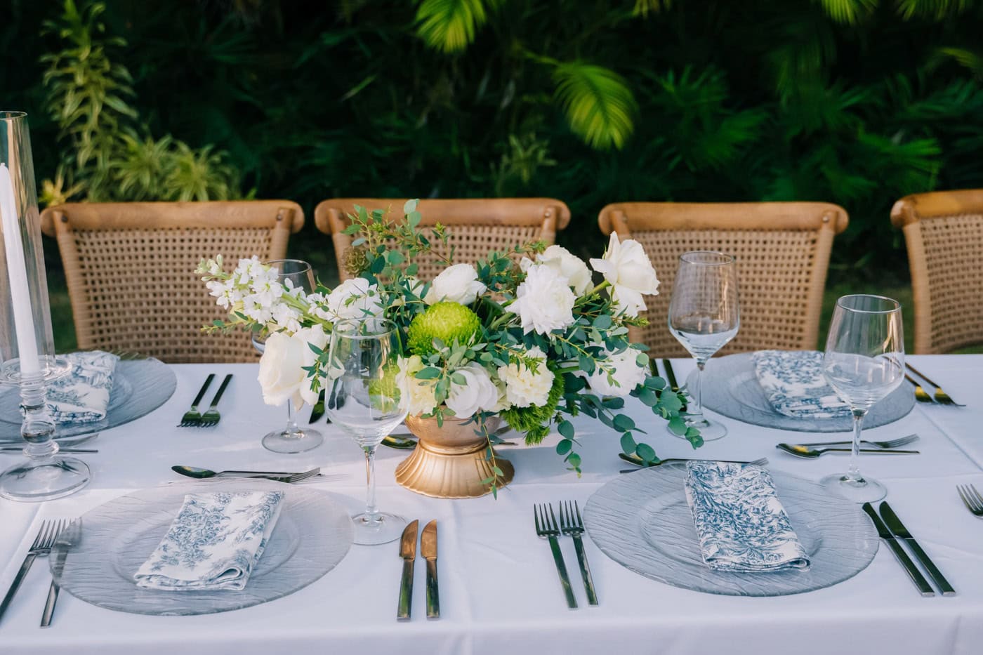Punta Cana Villa wedding table decoration