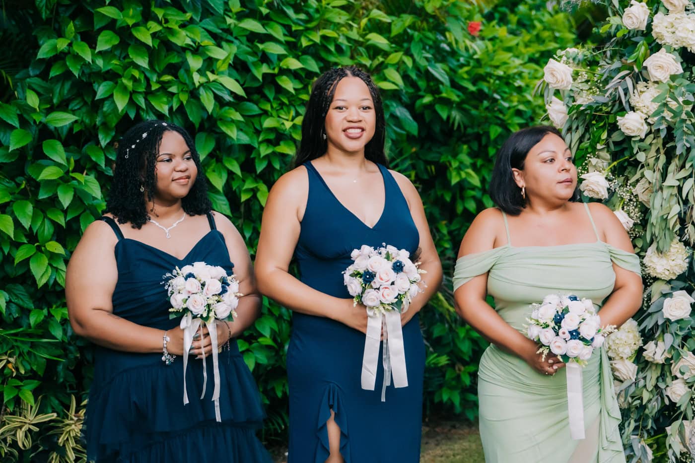 bridesmaids at Punta Cana villa wedding