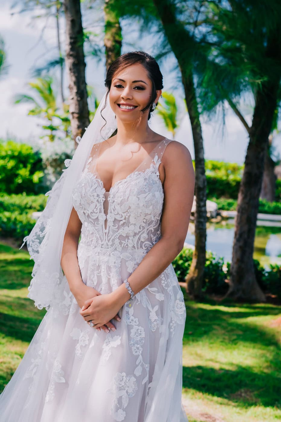 Palladium wedding bride
