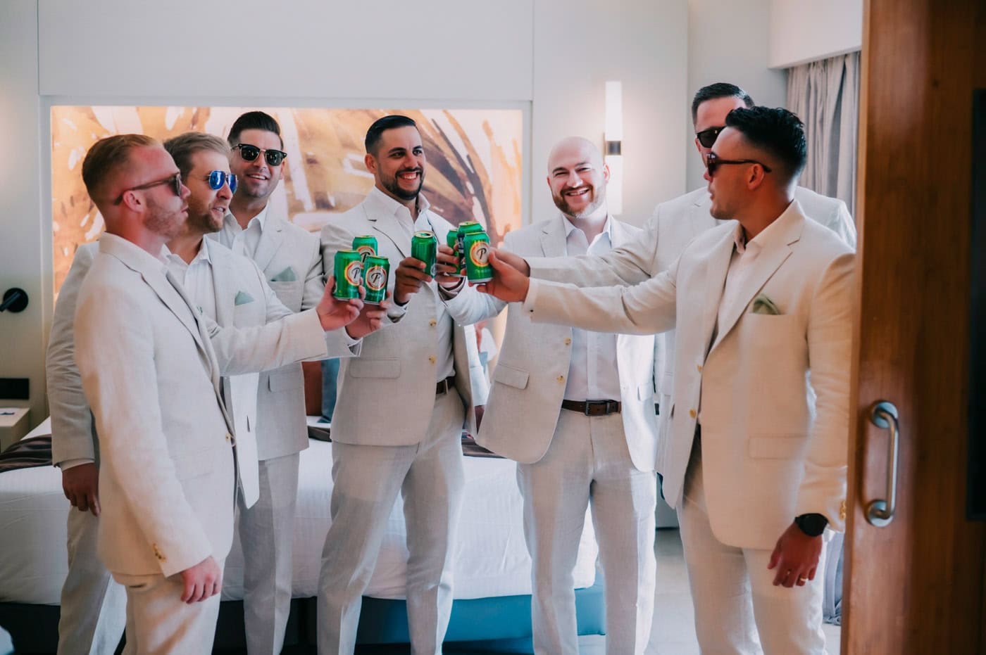 Groomsmen celebration Breathless Punta Cana