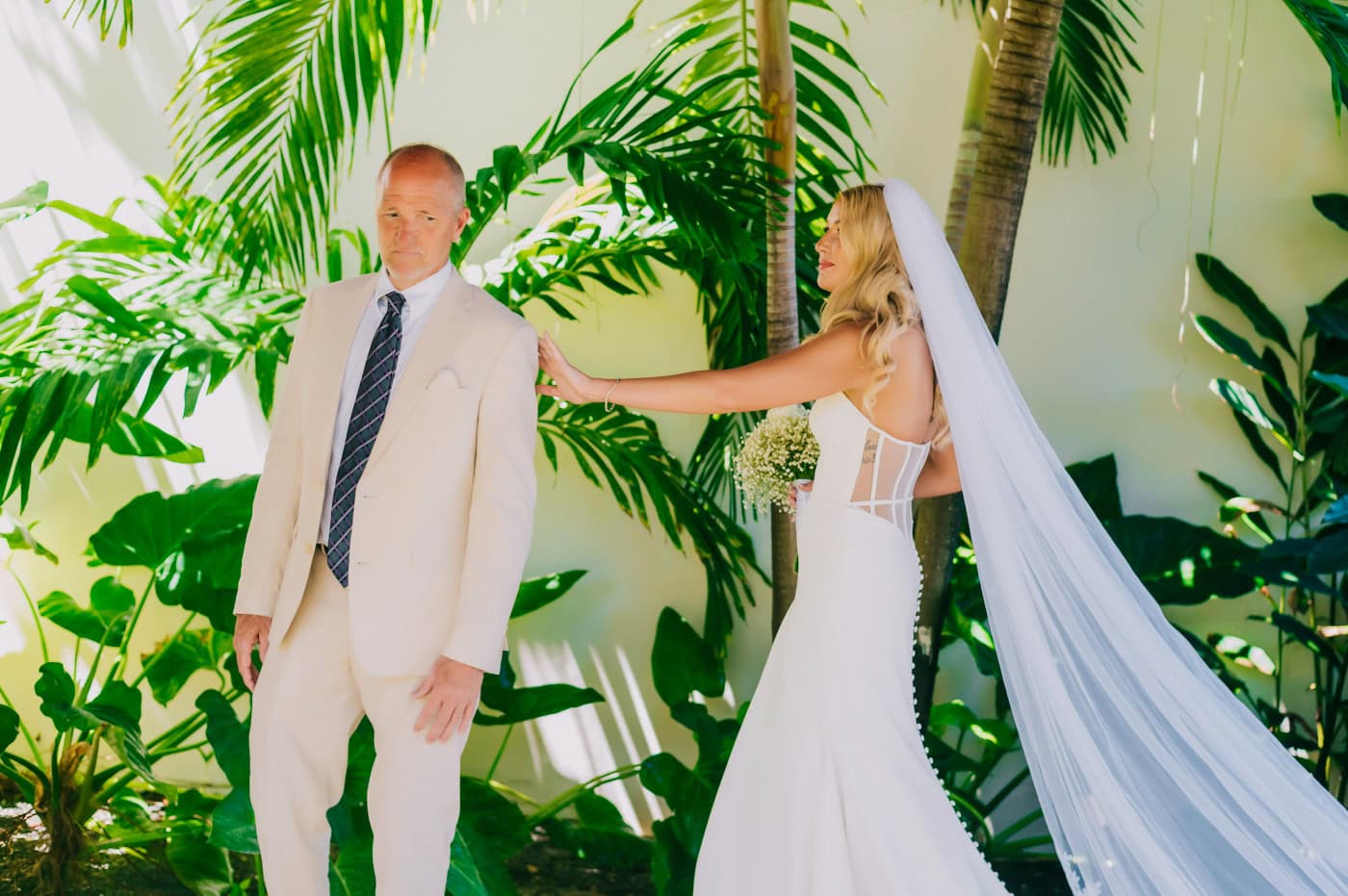 Bride and father Breathless Punta Cana