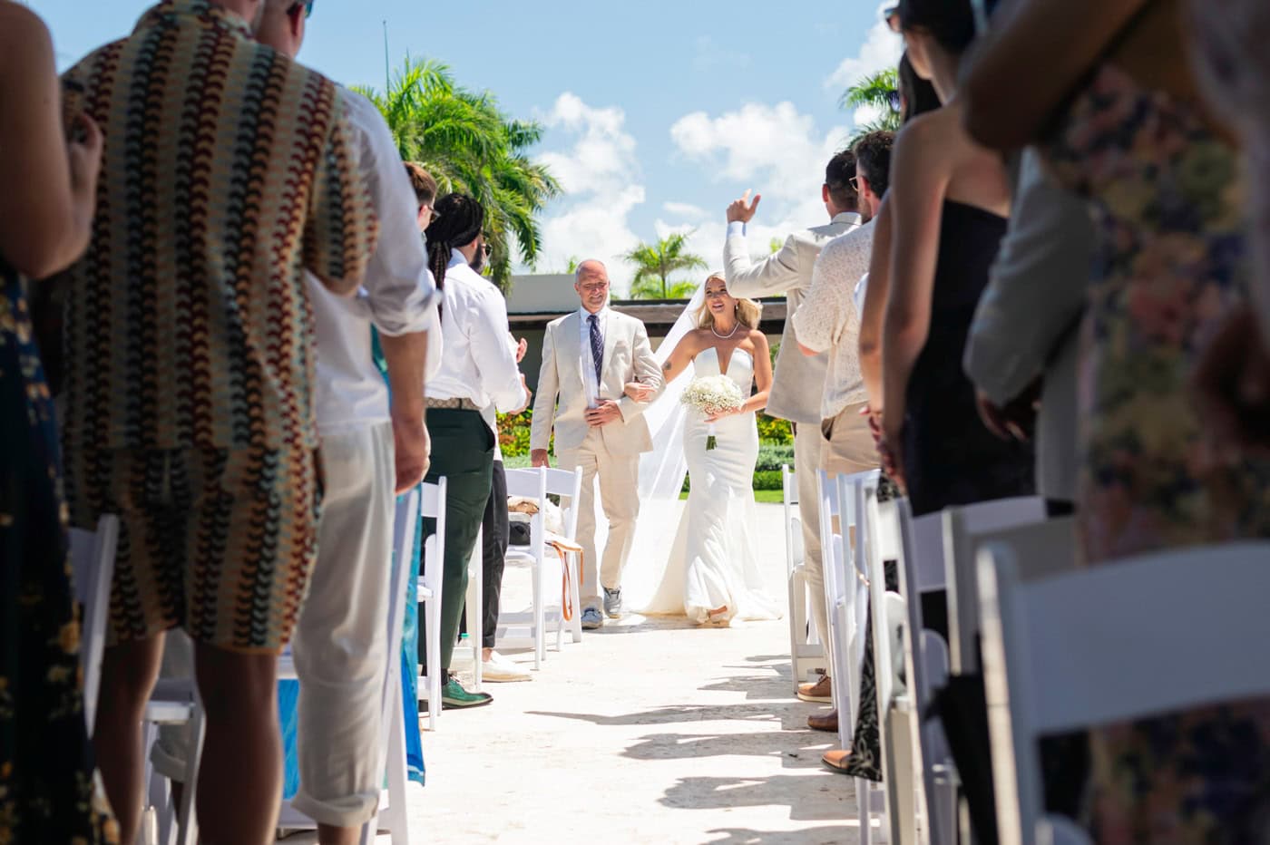 bride arriving at altar breathless punta cana