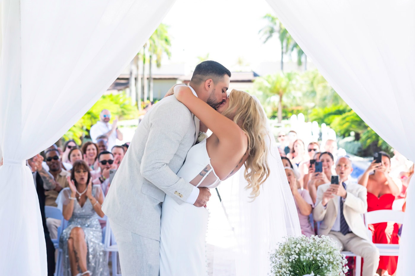 wedding couple kissing breathless punta cana