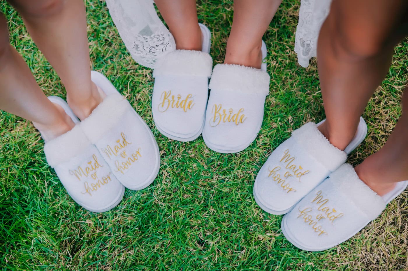 bride and maid of honor slippers breathless punta cana
